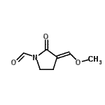 CAS 登录号：79961-91-4， (3E)-3-(甲氧基亚甲基)-2-氧代-1-吡咯烷甲醛