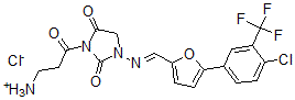 CAS 登录号：79962-66-6， [3-[3-[[5-[4-氯-3-(三氟甲基)苯基]呋喃-2-基]亚甲基氨基]-2,5-二氧代-咪唑烷-1-基]-3-氧代-丙基]氯化铵