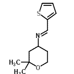 CAS 登录号：799791-80-3， (E)-N-(2,2-二甲基四氢-2H-吡喃-4-基)-1-(2-噻吩基)甲亚胺