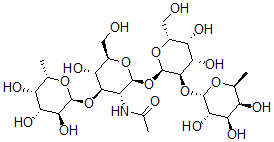 CAS 登录号：80035-27-4， O-alpha吡喃岩藻糖基-(1-2)-O-beta-吡喃半乳糖基-(1-3)-O-(alpha-吡喃岩藻糖基)-(1-4)-2-乙酰氨基-2-脱氧-吡喃葡萄糖