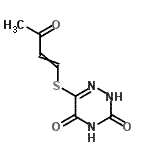 CAS#: 80037-01-0, 6-[(3-Oxo-1-buten-1-yl)sulfanyl]-1,2,4-triazine-3,5(2H,4H)-dione