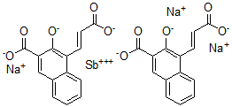 CAS 登录号：80049-89-4， 4-(2-羧基乙烯基)-3-羟基-2-萘羧酸锑(3+)钠盐
