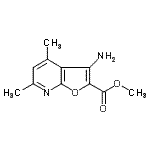 CAS#: 801228-39-7, Methyl 3-amino-4,6-dimethylfuro[2,3-b]pyridine-2-carboxylate