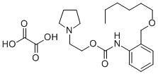 CAS#: 80171-61-5, 2-(1-Pyrrolidinyl)ethyl 2-((hexyloxy)methyl)carbanilate oxalate