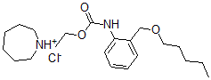 CAS#: 80171-84-2, 2-(1-Azoniacyclohept-1-Yl)Ethyl N-[2-(Pentoxymethyl)Phenyl]Carbamate Chloride