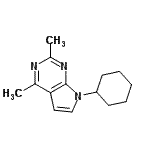 CAS 登录号：801996-84-9， 7-环己基-2,4-二甲基-7H-吡咯并[2,3-d]嘧啶