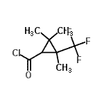 CAS#: 80255-76-1, 2,2,3-Trimethyl-3-(trifluoromethyl)cyclopropanecarbonyl chloride