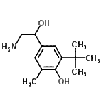 CAS#: 802572-03-8, 4-(2-Amino-1-hydroxyethyl)-2-methyl-6-(2-methyl-2-propanyl)phenol