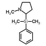 CAS#: 802982-79-2, 2-[Dimethyl(phenyl)silyl]-1-methylpyrrolidine
