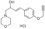 CAS#: 80304-75-2, alpha-(4-Propynyloxy)Styryl)-4-Morpholineethanol Hydrochloride