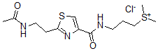 CAS 登录号：80337-63-9， 3-(((2-(2-(乙酰氨基)乙基-4-噻唑基)羰基)氨基)丙基)二甲基锍氯化物