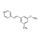 CAS 登录号：803628-67-3， 4-[(E)-2-(3-甲氧基-5-甲基苯基)乙烯基]吡啶