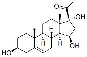 CAS 登录号：80380-40-1， (3b,15b)-3,15,17-三羟基-孕甾-5-烯-20-酮