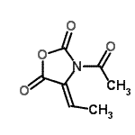CAS 登录号：80465-34-5， (4Z)-3-乙酰基-4-亚乙基-1,3-恶唑烷-2,5-二酮