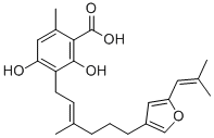 CAS#: 80557-13-7, 2,4-Dihydroxy-6-methyl-3-[3-methyl-6-[5-(2-methylprop-1-enyl)-3-furyl]hex-2-enyl]benzoic acid