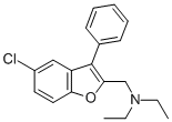 CAS 登录号：80592-85-4， 5-氯-2-(二乙基氨基甲基)-3-苯基-苯并呋喃
