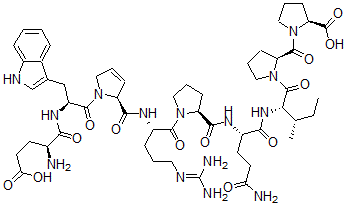 CAS#: 80658-46-4, 1-(1-(N-(N2-(1-(N2-(3,4-Didehydro-1-(N-L-alpha-glutamyl-L-tryptophyl)-L-prolyl)-L-arginyl)-L-prolyl)-L-glutaminyl)-L-isoleucyl)-L-prolyl)-L-Proline