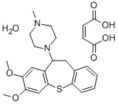 CAS 登录号：80709-64-4， 1-(10,11-二氢-7,8-二甲氧基二苯并(b,f)硫杂卓-10-基)-4-甲基哌嗪马来酸盐水合物