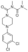 CAS 登录号：80712-36-3， 1-(3,4-二氯苯基)-4-(2,4,4-三甲基脲甲酰基)哌嗪