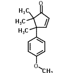 CAS 登录号：807377-62-4， 4-(4-甲氧基苯基)-4,5,5-三甲基-2-环戊烯-1-酮