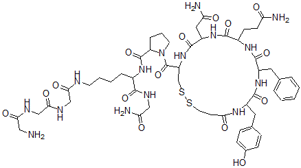 CAS 登录号：80741-20-4， 1-去氨基-三甘氨酰-8-赖氨酸-后叶加压素