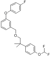 CAS 登录号：80843-63-6， 1-((2-(4-(二氟甲氧基)苯基)-2-甲基丙氧基)甲基)-3-(4-氟苯氧基)苯