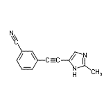 CAS 登录号：808773-42-4， 3-[(2-甲基-1H-咪唑-4-基)乙炔基]苯甲腈
