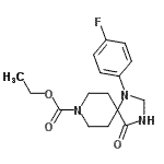 CAS#: 80912-42-1, Ethyl 1-(4-fluorophenyl)-4-oxo-1,3,8-triazaspiro[4.5]decane-8-carboxylate