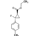 CAS 登录号：809282-90-4， 乙基(1R,2R)-2-氟-2-(4-甲基苯基)环丙烷羧酸酯