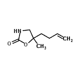 CAS#: 80954-31-0, 5-(3-Buten-1-yl)-5-methyl-1,3-oxazolidin-2-one