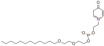 CAS 登录号：81051-35-6， 2-(2-十二烷氧基乙氧基)乙基 2-(4-氧代-3H-吡啶-1-鎓-1-基)乙基亚磷酸酯
