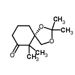 CAS 登录号：810682-14-5， (5S)-2,2,6,6-四甲基-1,3-二氧杂螺[4.5]癸烷-7-酮