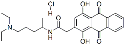 CAS 登录号：81085-97-4， N-(4-(二乙胺)-1-甲基丁基)-9,10-二氢-1,4-二羟基-9,10-二氧代-2-蒽乙酰胺单盐酸盐