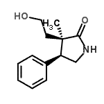 CAS 登录号：811445-47-3， (3R,4S)-3-(2-羟基乙基)-3-甲基-4-苯基-2-吡咯烷酮