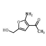 CAS 登录号：81145-01-9， 1-[2-氨基-5-(羟基甲基)-3-呋喃基]乙酮