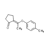 CAS 登录号：811850-65-4， (2E)-2-[1-(4-甲基苯氧基)亚乙基]环戊酮