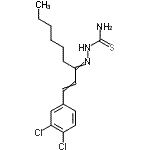 CAS 登录号：81226-89-3， 2-[1-(3,4-二氯苯基)-1-壬烯-3-亚基]肼基硫代甲酰胺