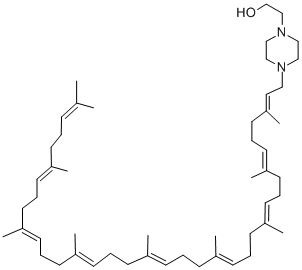 CAS#: 81331-12-6, (All-E)-4-(3,7,11,15,19,23,27,31,35-Nonamethyl-2,6,10,14, 18,22,26,30,34-Hexatriacontanonaenyl)-1-Piperazineethanol 