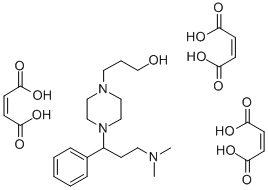 CAS#: 81402-38-2, 4-(3-(Dimethylamino)-1-Phenylpropyl)-1-Piperazinepropanol (Z)-2-Butenedioate (1:3)
