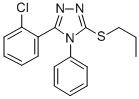 CAS 登录号：81518-32-3， 3-(2-氯苯基)-4-苯基-5-(丙基硫代)-4H-1,2,4-三唑