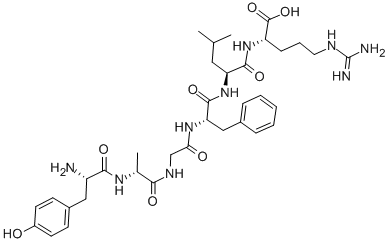 CAS 登录号：81733-79-1， (D-丙氨酰2)-亮氨酸 脑啡肽-精氨酸