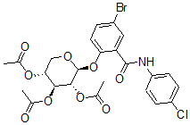 CAS#: 81742-16-7, [(2S,3R,4S,5R)-3,5-Diacetyloxy-2-[4-Bromo-2-[(4-Chlorophenyl)Carbamoyl]Phenoxy]Oxan-4-Yl] Acetate