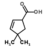 CAS#: 81888-03-1, 4,4-Dimethyl-2-cyclopentene-1-carboxylic acid