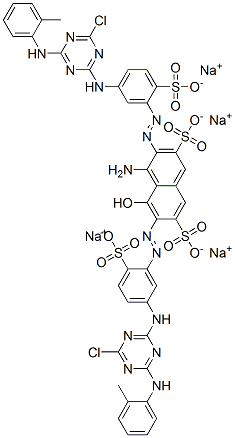 CAS#: 81959-23-1, Tetrasodium 4-Amino-3,6-Bis[[5-[[4-Chloro-6-[(o-Tolyl)Amino]-1,3,5-Triazin-2-Yl]Amino]-2-Sulphonatophenyl]Azo]-5-Hydroxynaphthalene-2,7-Disulphonate