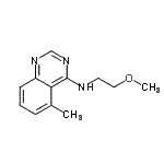 CAS 登录号：819793-33-4， N-(2-甲氧基乙基)-5-甲基-4-喹唑啉胺