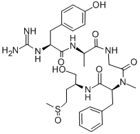 CAS#: 82017-64-9, (2S)-N-[2-[[(2R)-2-[[(2S)-2-Guanidino-3-(4-hydroxyphenyl)propanoyl]amino]propanoyl]amino]acetyl]-2-[methyl-[(1S)-1-methylol-3-methylsulfinyl-propyl]amino]-3-phenyl-propionamide