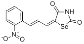 CAS 登录号：82085-50-5， 5-(3-(2-硝基苯基)-2-丙烯亚基)硒唑烷-2,4-二酮
