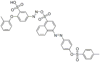 CAS 登录号：82323-96-4， 1-[[4-(2-甲基苯氧基)-3-磺基苯基]偶氮]-4-[[4-[[(4-甲基苯基)磺酰基]氧基]苯基]偶氮]萘磺酸