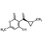 CAS#: 823792-52-5, 4-Hydroxy-6-methyl-3-{[(1R,2R)-2-methylcyclopropyl]carbonyl}-2H-pyran-2-one