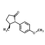 CAS 登录号：824390-72-9， (2S,3S)-2-(4-甲氧基苯基)-3-甲基环戊酮